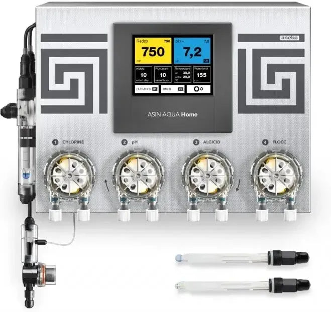 Aseko Asin Aqua Silver hemvattenreningssystem med digital display och fyra doseringspumpar